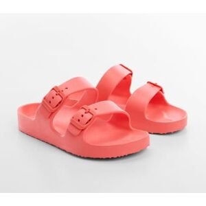 Mango Kids Flip-Flops mit Schnallen - Korallrot - 31-32 - weiblich