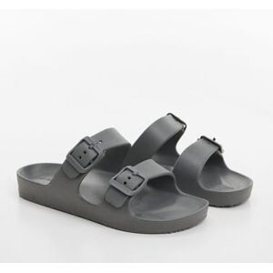 Mango Kids Flip-Flops mit Schnallen - Anthrazit - 33-34 - männlich