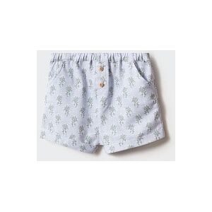 MANGO BABY Bedruckte Baumwollshorts - Himmelblau - 18-24