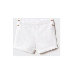 MANGO BABY Baumwoll-Bermudashorts mit Stretchbund - Cremeweiß - 18-24