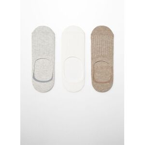 mango man 3er-Pack Baumwollsocken mit Rippmuster - Beige - 40-42 - männlich