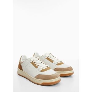 mango man Sneakers mit kontrastierenden Lederdetails - Hellbraun/Pastellbraun - 42 - männlich