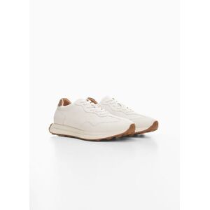 mango man Sneaker mit Stepp-Details - Weiß - 42 - männlich