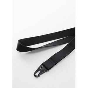 MANGO TEEN Lanyard-Schlüsselanhänger mit Karabinerverschluss - Schwarz - U