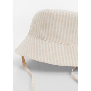 MANGO BABY Gestreifter Bucket Hat - Sandfarben - 1-6