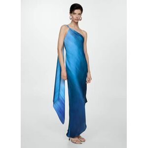Mango Asymmetrisches Kleid mit Farbverlauf - Blau - XS - weiblich