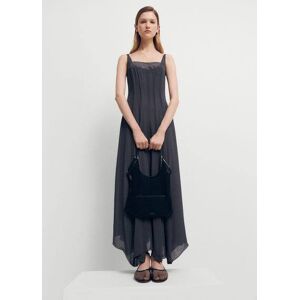 Mango Korsett-Kleid mit asymmetrischem Saum - Grau - XS - weiblich