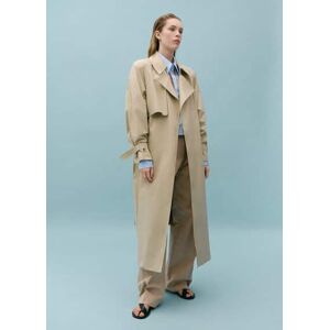 Mango Langer Trenchcoat aus 100 % Baumwolle - Beige - S - weiblich