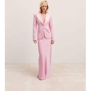 Mango Blazer mit Reverskragen und Ziernähten - Pastellrosa - XS - weiblich