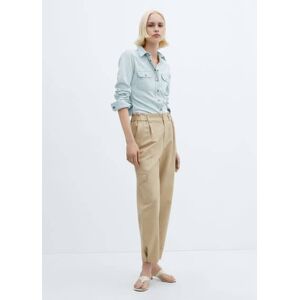 Mango Cargohose aus Leinen - Beige - 36 - weiblich