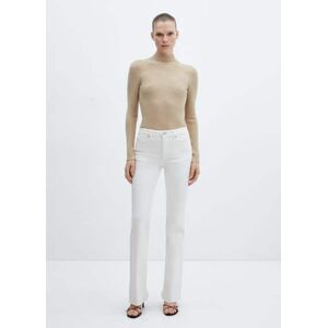 Mango Flared-Jeans mit mittlerer Bundhöhe - Weiß - 36 - weiblich
