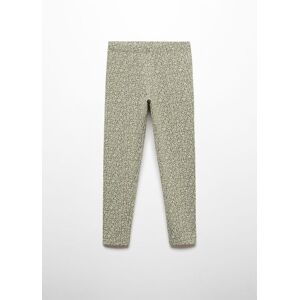 Mango Kids Bedruckte Baumwoll-Leggings - Khaki - 11-12 - weiblich