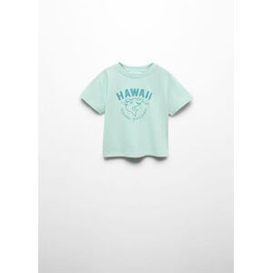 MANGO BABY Bedrucktes Baumwoll-T-Shirt - Wassergrün - 9-12