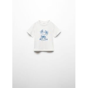 MANGO BABY Bedrucktes Baumwoll-T-Shirt - Cremeweiß - 12-18