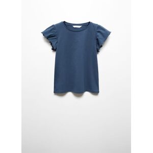 Mango Kids Kurzärmliges T-Shirt mit Rüschen - Dunkles Marineblau - 5-6 - weiblich