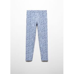 Mango Kids Leggings mit Blumenmuster - Himmelblau - 11-12 - weiblich