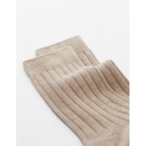 Mango Socken mit Rippmuster - Mittelbraun - U - weiblich