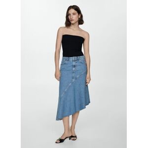 Mango Asymmetrischer Jeansrock - Mittelblau - L - weiblich