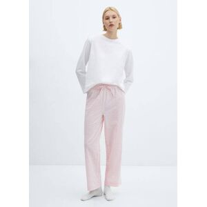 Mango Zweiteiliger Baumwollpyjama mit Streifen - Rosa - XS - weiblich