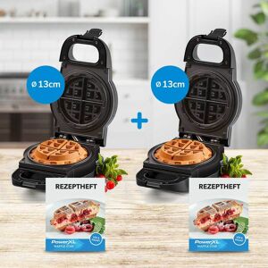 PowerXL Waffle Star Waffeleisen 13cm 2er Spar-Set inkl. Rezeptheft GRATIS