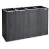 Casaria® Polyrattan Blumentopf Schwarz 95x27x60cm