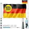 monzana® Teleskop Fahnenmast aus Aluminium 630cm