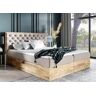 Boxspringbett mit Bettkasten und Topper -