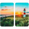 Herdabdeckplatten Leuchtturm, 2er-Set -