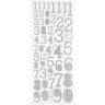 Focus Glitter Stickers Silber Numbers
