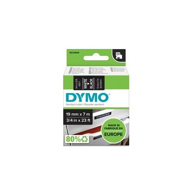 Dymo D1 ORIGINAL Schriftband, weiß auf schwarz, 19mm x 7m Dymo D1 ORIGINAL Schriftband, weiß auf schwarz, 19mm x 7m