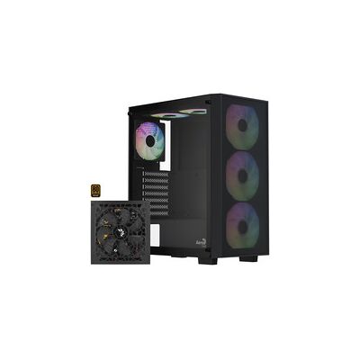 AeroCool B509A Flow-G-BK-v1, mit Netzteil Aero 650, Tower-Gehäuse AeroCool B509A Flow-G-BK-v1, mit Netzteil Aero 650, Tower-Gehäuse