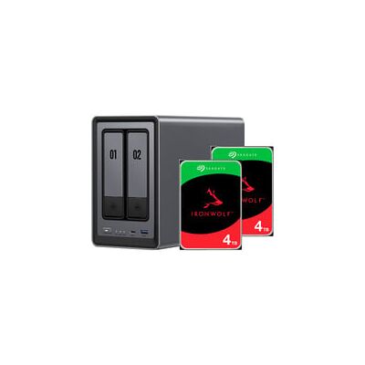 UGREEN DXP2800 + 2x 4 TB Seagate IronWolf HDD Bundle, NAS UGREEN DXP2800 + 2x 4 TB Seagate IronWolf HDD Bundle, NAS
