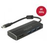 Delock USB 3.2 Gen 1 Hub, USB-C Stecker > 3x USB-A Buchse + HDMI Buchse, USB-Hub