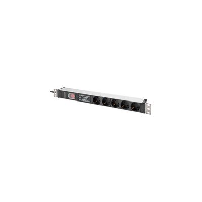Digitus 19" Steckdosenleiste mit Aluminiumprofil, 5-fach, 1HE Digitus 19" Steckdosenleiste mit Aluminiumprofil, 5-fach, 1HE