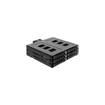 Delock 5.25″ Wechselrahmen für 6 x 2.5″ SATA oder SAS HDD / SSD mit Schloss, Einbaurahmen Delock 5.25″ Wechselrahmen für 6 x 2.5″ SATA oder SAS HDD / SSD mit Schloss, Einbaurahmen