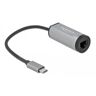 Delock USB 3.2 Gen 1 Adapter, USB-C Stecker > RJ-45 Buchse + USB-C Buchse