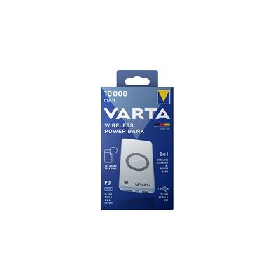Varta 57913 Powerbank 10000mAh Kabellös Weiß Varta 57913 Powerbank 10000mAh Kabellös Weiß
