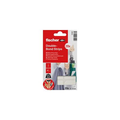 GOW Fischer Montagestreifen, 20 Stück, Klebeband GOW Fischer Montagestreifen, 20 Stück, Klebeband