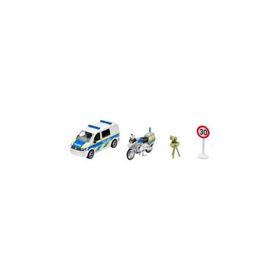 SIKU 2562 SUPER VW T6 mit BMW Polizeimotorrad, Modellfahrzeug SIKU 2562 SUPER VW T6 mit BMW Polizeimotorrad, Modellfahrzeug