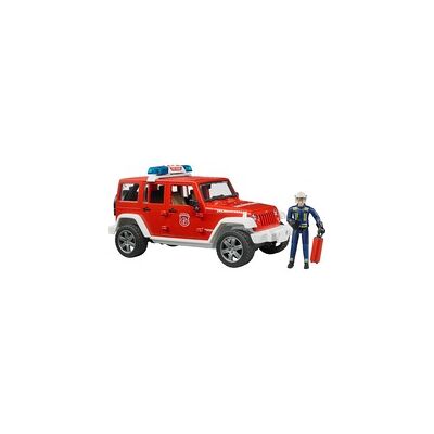 Bruder Jeep Wrangler Unlimited Rubicon Feuerwehrfahrzeug mit Feuerwehrmann, Modellfahrzeug Bruder Jeep Wrangler Unlimited Rubicon Feuerwehrfahrzeug mit Feuerwehrmann, Modellfahrzeug
