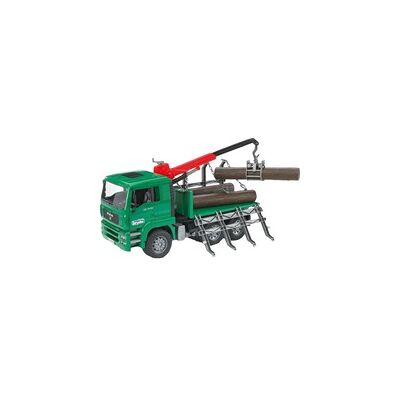 Bruder MAN Holztransport-LKW mit Ladekran und 3 Baumstämmen, Modellfahrzeug Bruder MAN Holztransport-LKW mit Ladekran und 3 Baumstämmen, Modellfahrzeug