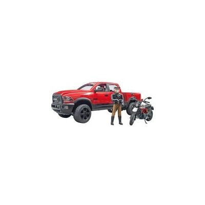 Bruder RAM 2500 Power Wagon mit Ducati Desert Sled und Fahrer, Modellfahrzeug Bruder RAM 2500 Power Wagon mit Ducati Desert Sled und Fahrer, Modellfahrzeug