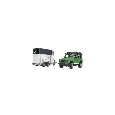 Bruder Land Rover Defender mit Pferdeanhänger, Modellfahrzeug Bruder Land Rover Defender mit Pferdeanhänger, Modellfahrzeug