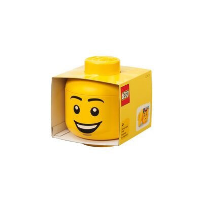 Room Copenhagen LEGO Storage Head "Happy Boy", klein, Aufbewahrungsbox Room Copenhagen LEGO Storage Head "Happy Boy", klein, Aufbewahrungsbox