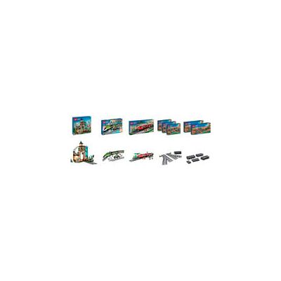 Lego City Bahnhof-Komplett-Set Bundle, Konstruktionsspielzeug Lego City Bahnhof-Komplett-Set Bundle, Konstruktionsspielzeug