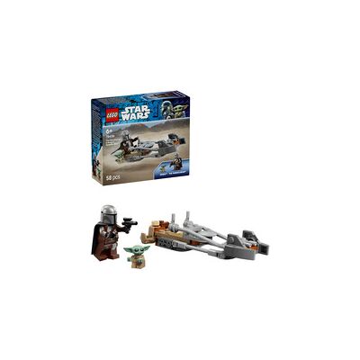 Lego 75436 Star Wars Der Mandalorianer und Grogu auf ihrem Speeder Bike, Konstruktionsspielzeug Lego 75436 Star Wars Der Mandalorianer und Grogu auf ihrem Speeder Bike, Konstruktionsspielzeug