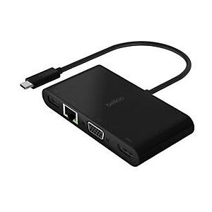 Belkin Multimedia- und Ladeadapter - USB-C - VGA, HDMI - GigE