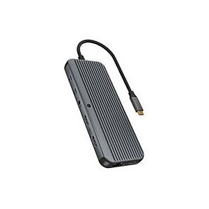 ICY BOX IB-DK4060-CPD - Dockingstation - für Notebook - USB-C 3.2 Gen 2 - 2 x HDMI, DP - 1GbE