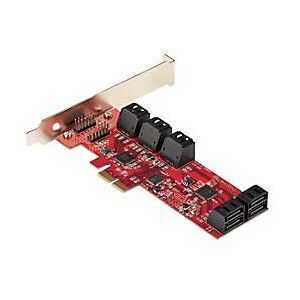 StarTech.com PCIe SATA Controller Karte - 10 Port SATA 3 Erweiterungskarte/Kontroller - 6Gbit/s - Full- und Low-Profile Blende - PCI Express Festplatten kontroller/Adapter (10P6G-PCIE-SATA-CARD) - Speicher-Controller - SATA 6Gb/s - PCIe 2.0 x2