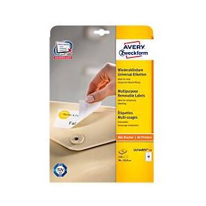 AVERY Zweckform Universal-Etiketten, 96 x 50,8 mm, wiederablösbar, 250 + 50 Stück